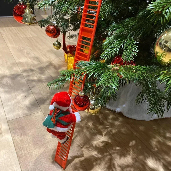 Electric Climbing Ladder Santa Claus With Music